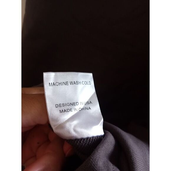 NWT By Egreis "Sandrea" Grey Cotton Sleeveless Knee Length Dress size Medium - Picture 9 of 9